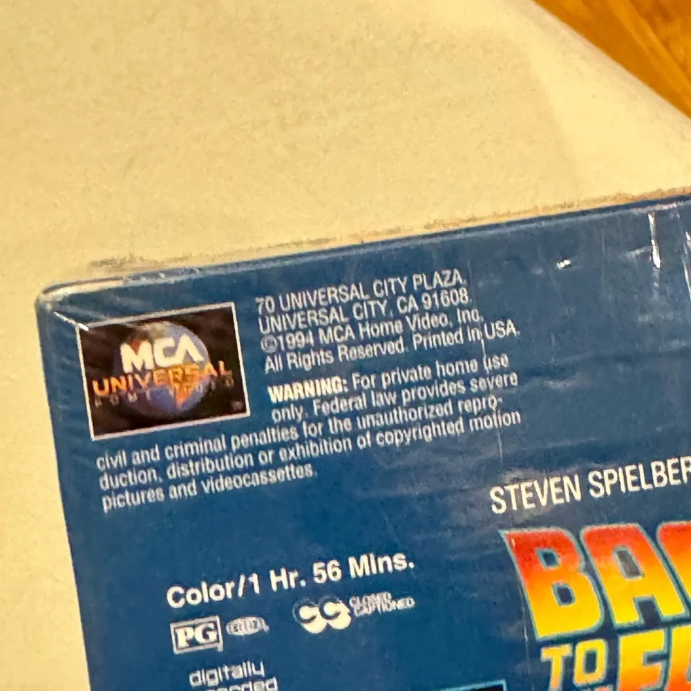 Sealed Back To The Future McDonald's Promo Video Cassette 1994 MCA Home Video